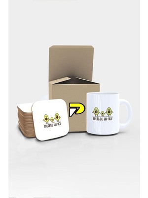 Astraltech Postermanya Avokado Family Aile Tasarımlı Baskılı Kupa Bardak Seti, Eğlenceli Özel Hediye Mug 2