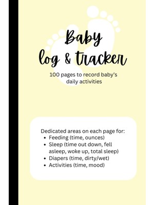 Astraltech Baby Tracker Infant Activity Daily Journal Log To Monitor Sleep, Feeding And Diaper Changes For New