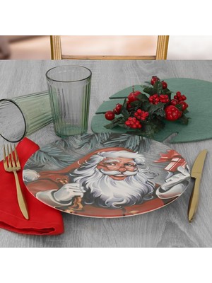 Astraltech Keramika Noel Baba Servis Tabağı 26 cm - 17979