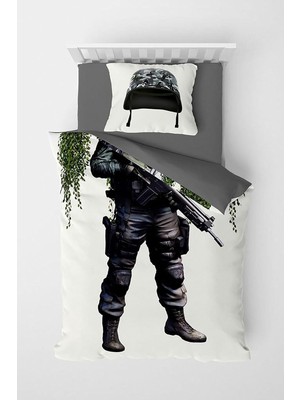 Astraltech Monohome Asker 3D Pamuk Saten Çocuk Nevresim Takımı 160X220, MONOHOME9833