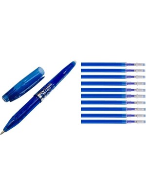 Astraltech Bluestar Ütü Buharı ve Isı ile Uçan Silinebilen Refill Kalem Içi ve Kalem Mavi 11 Adet, 04062021UKL
