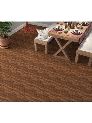Astraltech Stickerart Yer Kaplama Zemin Kaplama Folyosu 65X130 cm Dark Brown Wood