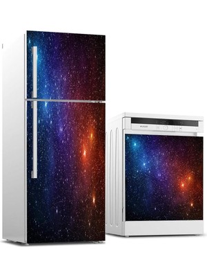 Astraltech Buzdolabı ve Bulaşık Makinası Beyaz Eşya Sticker Kaplama Galaksi