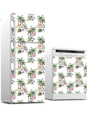 Astraltech Buzdolabı ve Bulaşık Makinası Beyaz Eşya Sticker Kaplama Flamingo