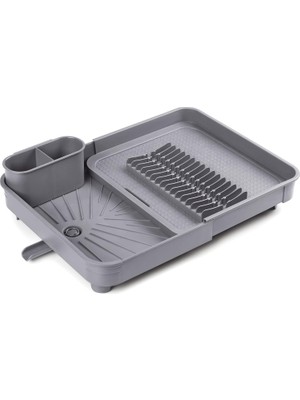 Astraltech Miss Collection Açılır Kapanır Bulaşıklık Tabaklık, Su Tahliye Oluklu ve Çatal Bıçak Kurutmalıklı-M