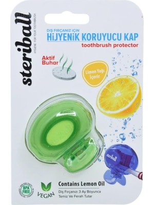 Astraltech Steriball Diş Fırçası Koruma Kabı - Limon Kokulu Çocuk 2li Manuel Diş Fırçaları Için (Karma Renk) (