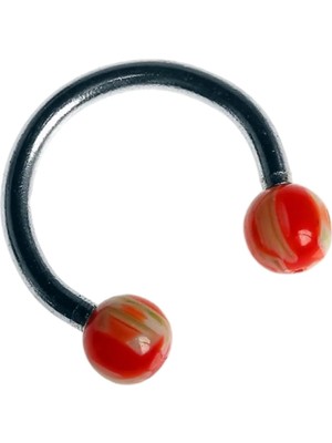 Astraltech Circular Barbell 316L Çelik Piercing, Unisex, Turuncu