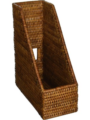 Astraltech Kouboo La Jolla Rattan Magazine File Basket, Honey/brown _ P, Honey/brown, 26.67 x 11.43 x 30.48 cm