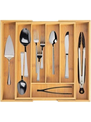 Astraltech Bambu Ayarlanabilir Çekmece Içi Ölçü Ayarlı Kaşıklık 5-7 Bölmeli
