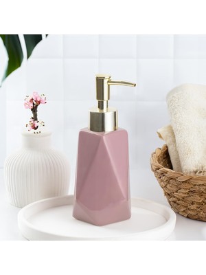 Astraltech Porsima 3203 Seramik Sıvı Sabunluk - Tezgah Üstü Banyo Mutfak Lavabo Sabunluğu - 250 cc Pudra
