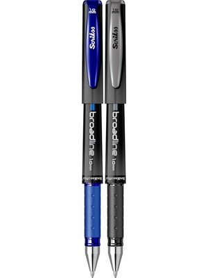 Astraltech Scrikss Office Broadlıne 1.0 mm Jel Kalem Siyah & Mavi 2'li Blister