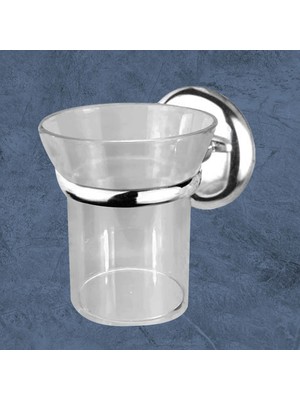 Astraltech BADEM10 Diş Fırçalık Vidalı Banyo Diş Fırçası Kabı Kutusu Krom Kristal