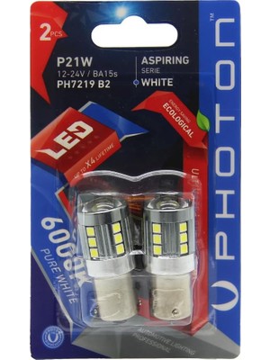Astraltech Photon Ampul P21W 12-24V 93 LED (2'li Blister) Pht PH7219 B2