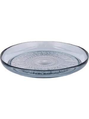 Astraltech Bitz Bıtz Kusintha Cam Tabak Mavi Çap:25 cm