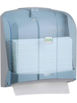 Astraltech Vialli Kh 300T Z Katlı Kağıt Havlu Dispenseri - Şeffaf - Kapasite 300 Kağıt