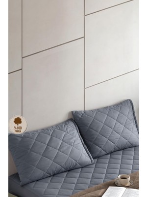 Astraltech Formeya %100 Pamuk Kapitone Yastık 2 Adet 50 x 70 (Gri)