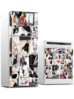 Astraltech Buzdolabı ve Bulaşık Makinası Beyaz Eşya Sticker Kaplama Popart