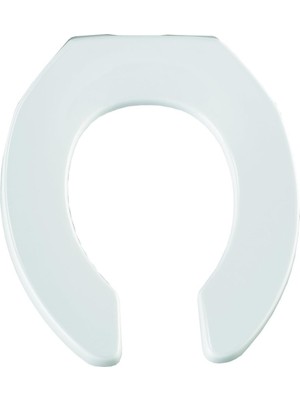 Astraltech Bemis 955CT 000 Tuvalet Oturağı, Ön Yüzü Açık, Asla Çözülmez ve Geri Aramaları Azaltır, Yuvarlak, P