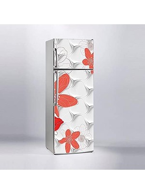 Astraltech Buzdolabı Sticker Kaplama Dolap Kaplama Etiketi 3D Dekor Çiçek