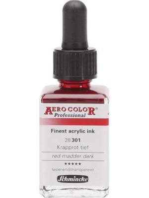 Astraltech Schmincke Aero Color Professional Akrilik Airbrush Mürekkebi 28 ml 301 Red Madder Dark