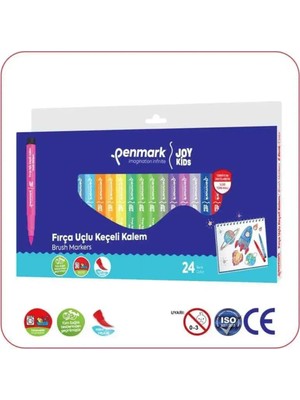Astraltech Penmark Süper Yikanabilir Brush Uçlu Keçeli Kalem 24'lü