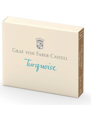 Astraltech Graf Von Faber-Castell Kartuş, 6’lı, Turkuaz Renk, Silinmez ve Suya Dayanıklı, Işığa Karşı Dirençli