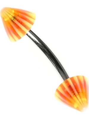 Astraltech Rouge Moulin Curved Barbel Çelik Spike Piercing TDGR00898, Turuncu