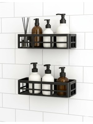 Astraltech Orret Home 2 Adet Yapışkanlı Banyo Organizer Duş Rafı – Delmeden Montaj, Su Geçirmez Banyo ve Mutfa