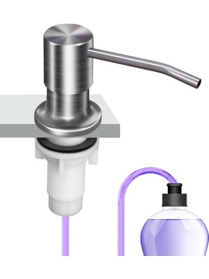 Astraltech Sabunluk Mutfak Lavabosu, Lavabo Sabunluğu, 47 "uzatma Tüpü Kiti, Bulaşık Sabunu Dispenseri Pompası