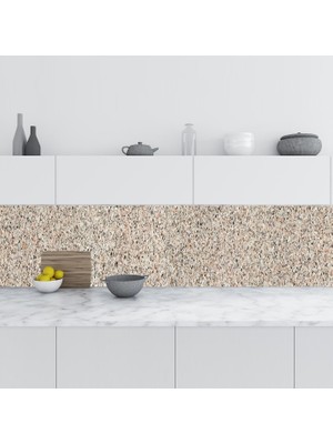 Astraltech Mutfak Tezgah Arası Folyo Fayans Kaplama Folyosu Granite Marble Design 60X100 cm