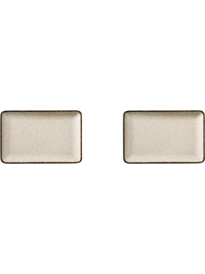 Astraltech Kütahya Porselen Moderna Düz Tabak Tarçın 2 Parça 18X13CM TAN18X13DUS2730P02