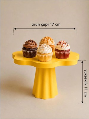 Mazaka Studio Cupcake Ayaklı Stand Dalgalı Desen