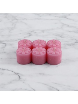 Astraltech Baton Mum Mini 6'lı Pembe Silindir Dekoratif Mumu Kandil Hediyelik Fitilli Mumlar Şamdan Kokusuz