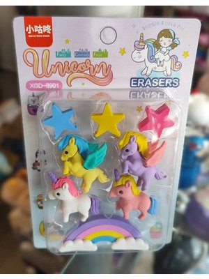 Ada Çanta Kırtasiye 6 Lı Silgi Seti Unicorn Figürlü *b* BG45893