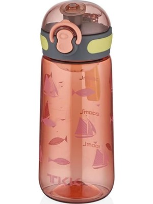 Astraltech Tkk 400ML Pipetsiz Taşıma Askılı Süzgeçli Çocuk Su Matarası (Turuncu)