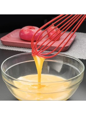 Safestore 2'li Silikon Yumurta Puding Sos Kremşanti Çırpma Teli Çırpıcı