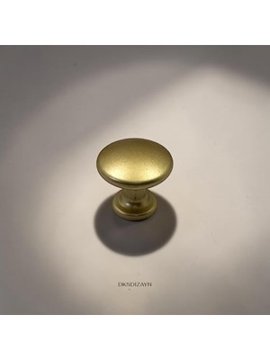 10 Adet Düz Düğme Kulp Mat Altın 25 mm – Metal Modern Dolap ve Çekmece Topuz Kulpu