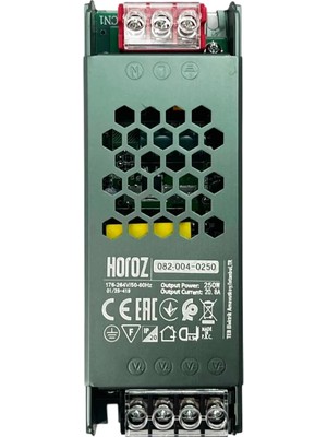 Horoz Electric VESPA-250 20,8A 12V 250W Iç Mekan LED Trafosu IP20 Metal Kasa