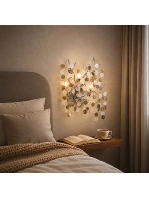 Apliqa Masal Krom Kristal Taşlı Modern, Oturma Odası,duvar Lambası  Salon Aplik