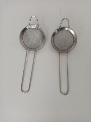 2’li Saplı Çay Süzgeci – Paslanmaz Metal Bardak Çay Süzgeci ve Pudra Şekeri Eleği