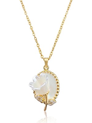 Axxion Çelik Kolye Gold 45CM