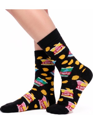 Neşeli Çoraplar Chips Renkli Unisex Çorap