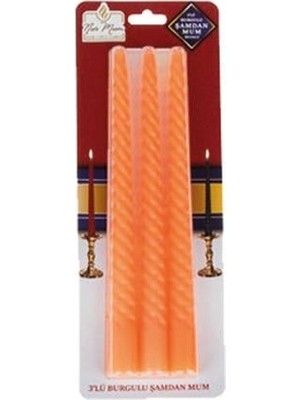 Hobibahçem X-220 3 Lü Şamdan Mum Burgulu