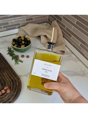 Mutfak Için Zeytinyağı Dispenseri Şişesi, Yağ ve Sirke Dispenseri Seti, Şık Kitap Tasarımı, Dayanıklı Cam, Sızdırmaz, Kolay Dökme Ağızları, Mutfak ve Yemek Masası Için Mükemmel, 2'li Set
