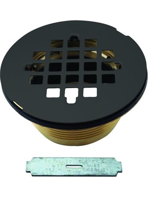 Astraltech Westbrass D206B-62 5,08 cm Kalafsız Pirinç Sıkıştırma Duş Tahliyesi 4-1/4 Inç Yuvarlak Izgara Kapağ