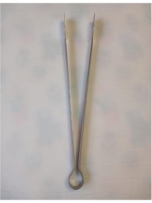 Klasik Metal Mangal Maşası 32 Cm-27 cm Uzun-Kısa Boy Çelik Yemek Barbekü Izgara Kömür Köz (32 cm - 1 Adet)