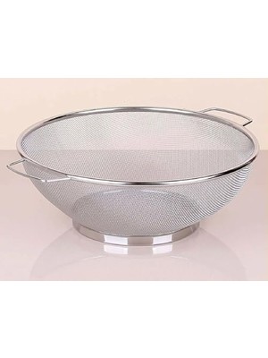 Metal Süzgeç, Paslanmaz Çelik, Çok Amaçlı ve Dayanıklı Tasarım, Ergonomik Saplı, Makarna, Sebze ve Meyve Için Ideal, Kolay Temizlik, Mutfak Için Şık ve Pratik (22 Cm)