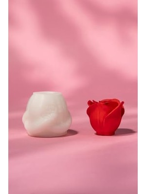 3D Gül Goncası Silikon Mum Kalıbı
