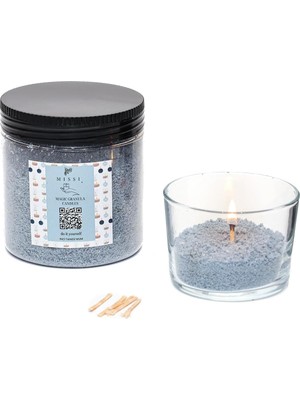 Astraltech Vanilya Sandal Kokulu Mavi Yaratıcı Inci Tozu Mum (30 Adet Fitil ile BIRLIKTE)-250 gr