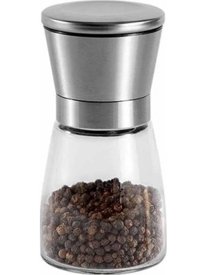 Tuz & Biber Değirmeni Çelik Kapak - Cam Hazne 13 cm (CSM-130)